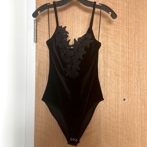 Topshop Stunning velvet and lace bodysuit from Top Shop!